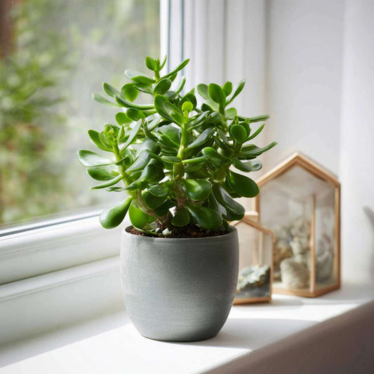 Jade plant - Set 2 - Crassula ovata - Height 15-25cm - ø12cm