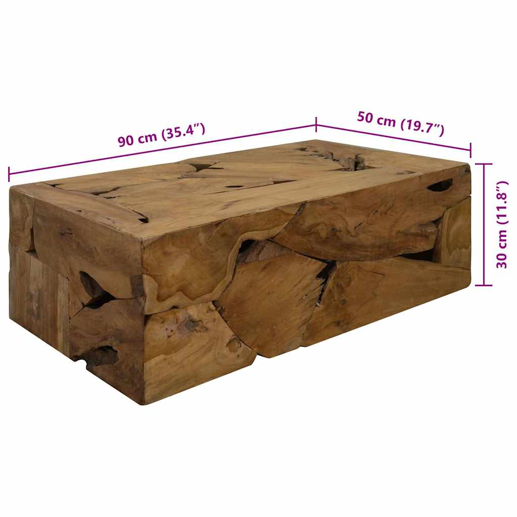 Coffee Table 90x50x30 cm Genuine Teak Brown