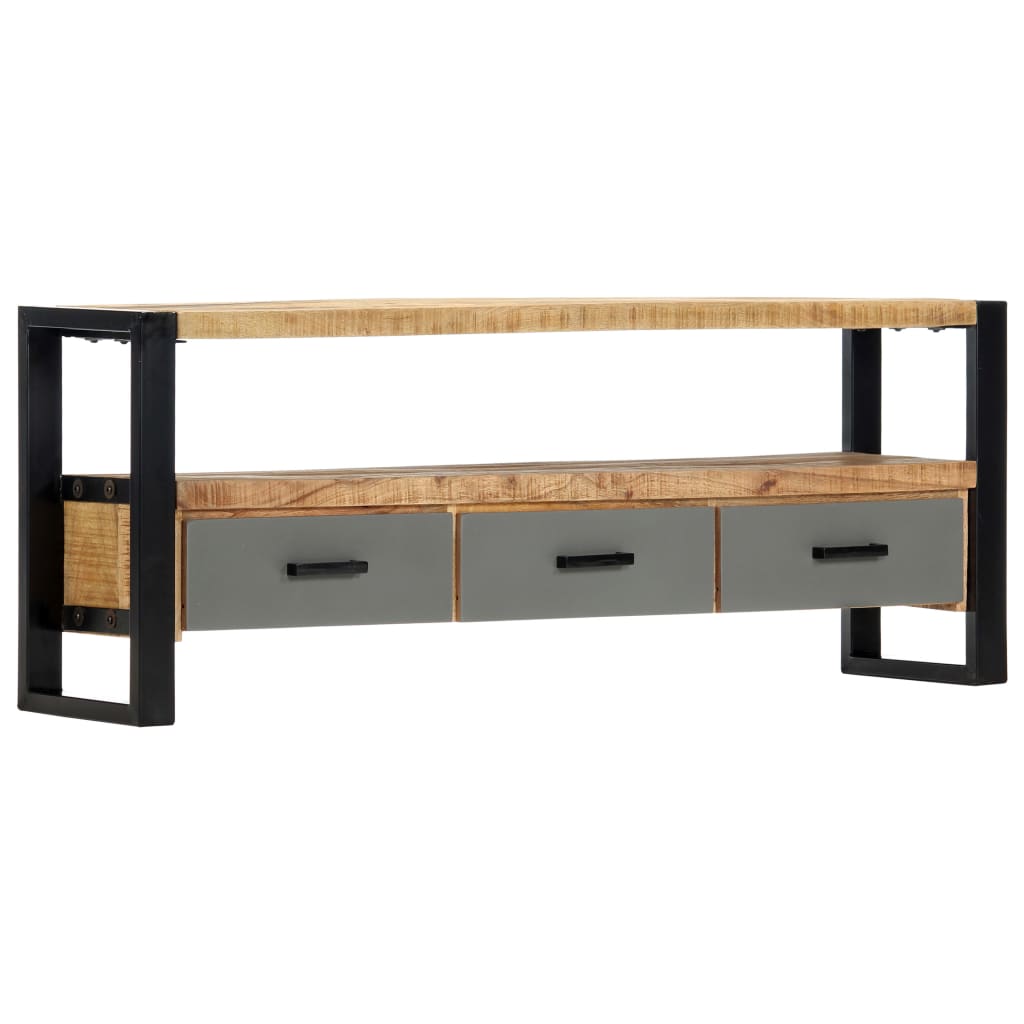 TV Cabinet 130x30x50 cm Solid Mango Wood