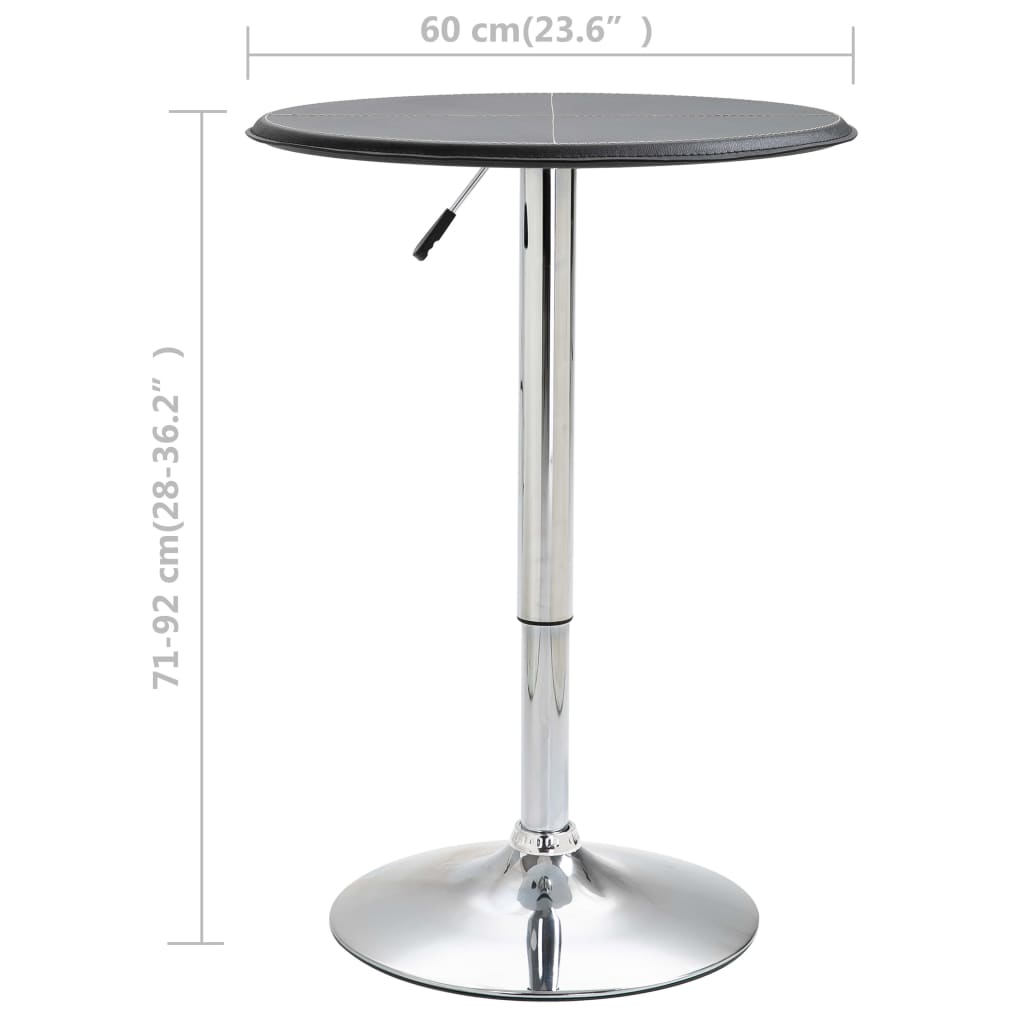 Bar Table Black Ø60 cm MDF