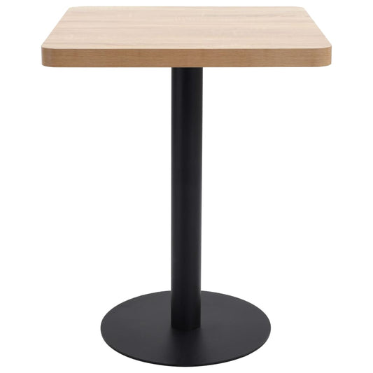 Bistro Table Light Brown 60X60 Cm Mdf