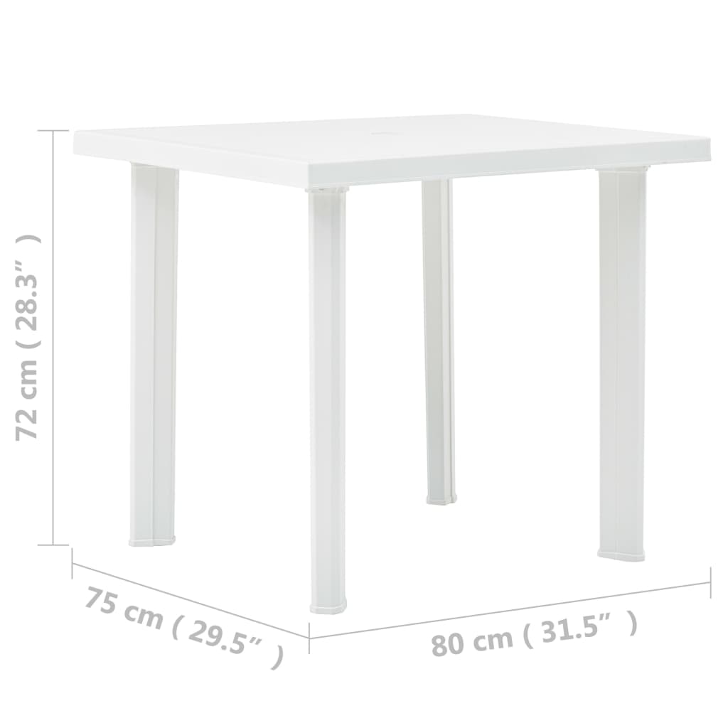 Outdoor Patio Plastic Square Garden Dining Table With Umbrella Hole Tables