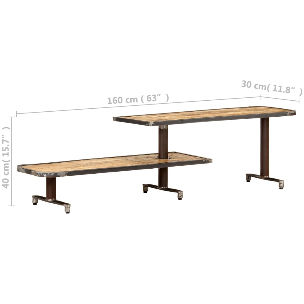 TV Cabinet 160x30x40 cm Solid Mango Wood