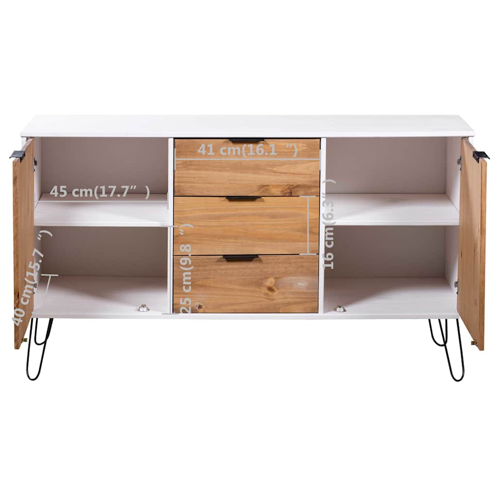 Sideboard New York 130.6 x 43 x 73.6 cm Solid pine wood