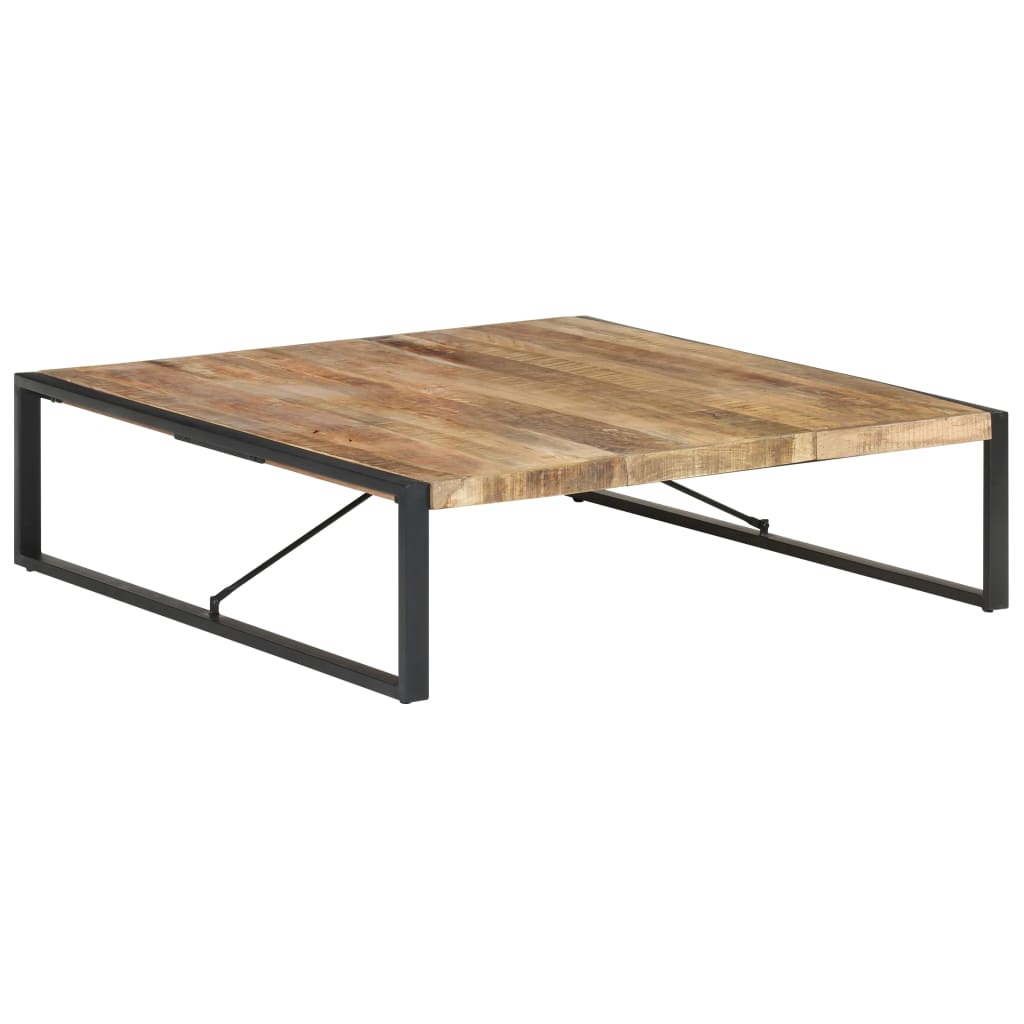 Coffee Table 140x140x40 cm Rough Mango Wood