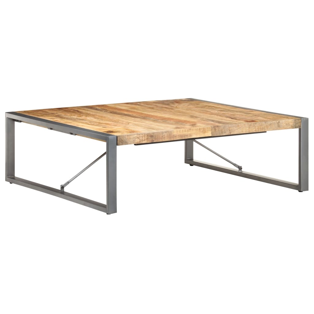 Coffee Table 120x120x40 cm Rough Mango Wood
