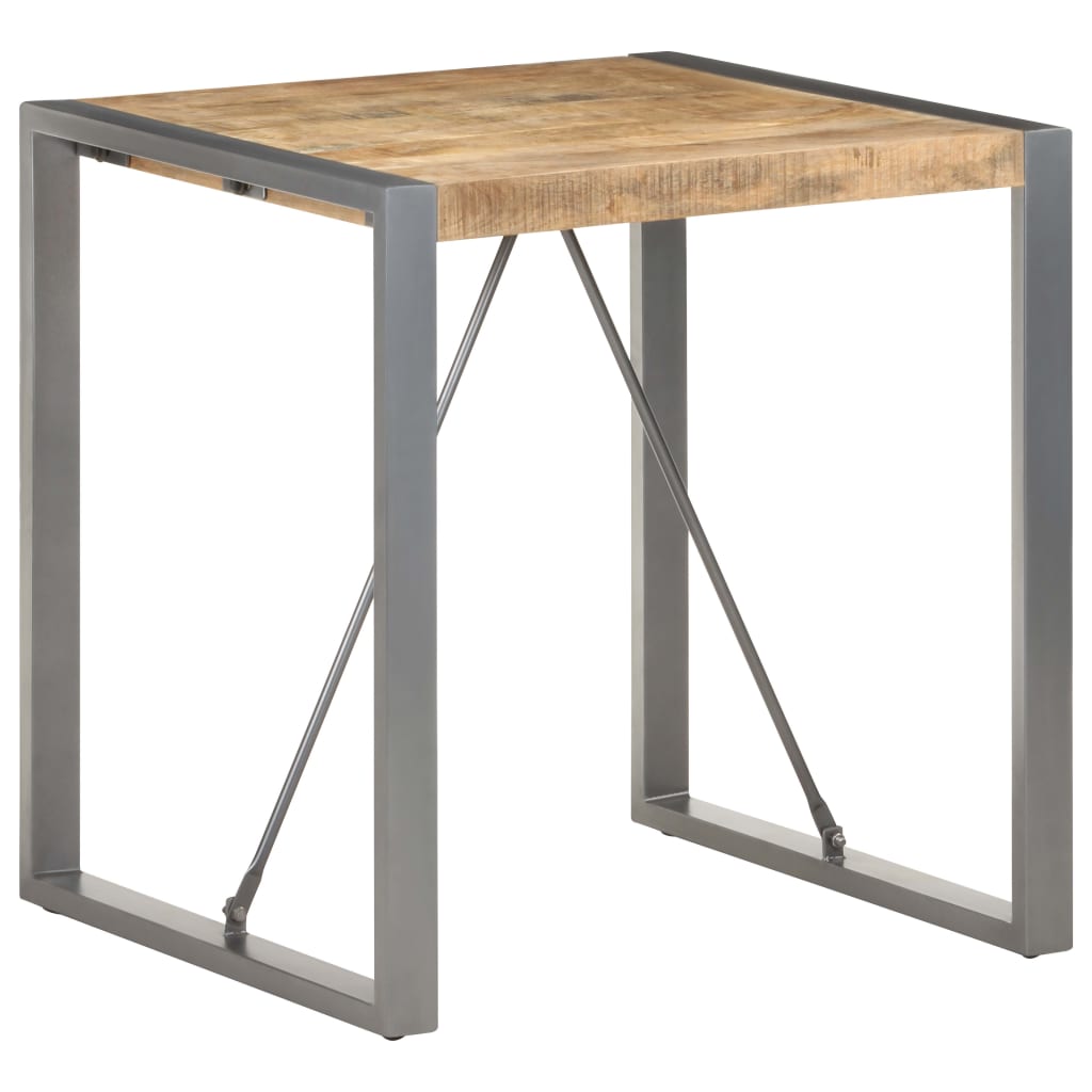 Dining Table 70x70x75 cm Solid Rough Mango Wood
