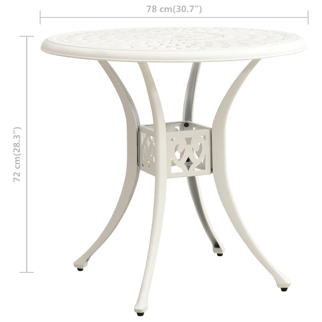 Outdoor Patio Cast Aluminium Round Garden Dining Table Outside Tables