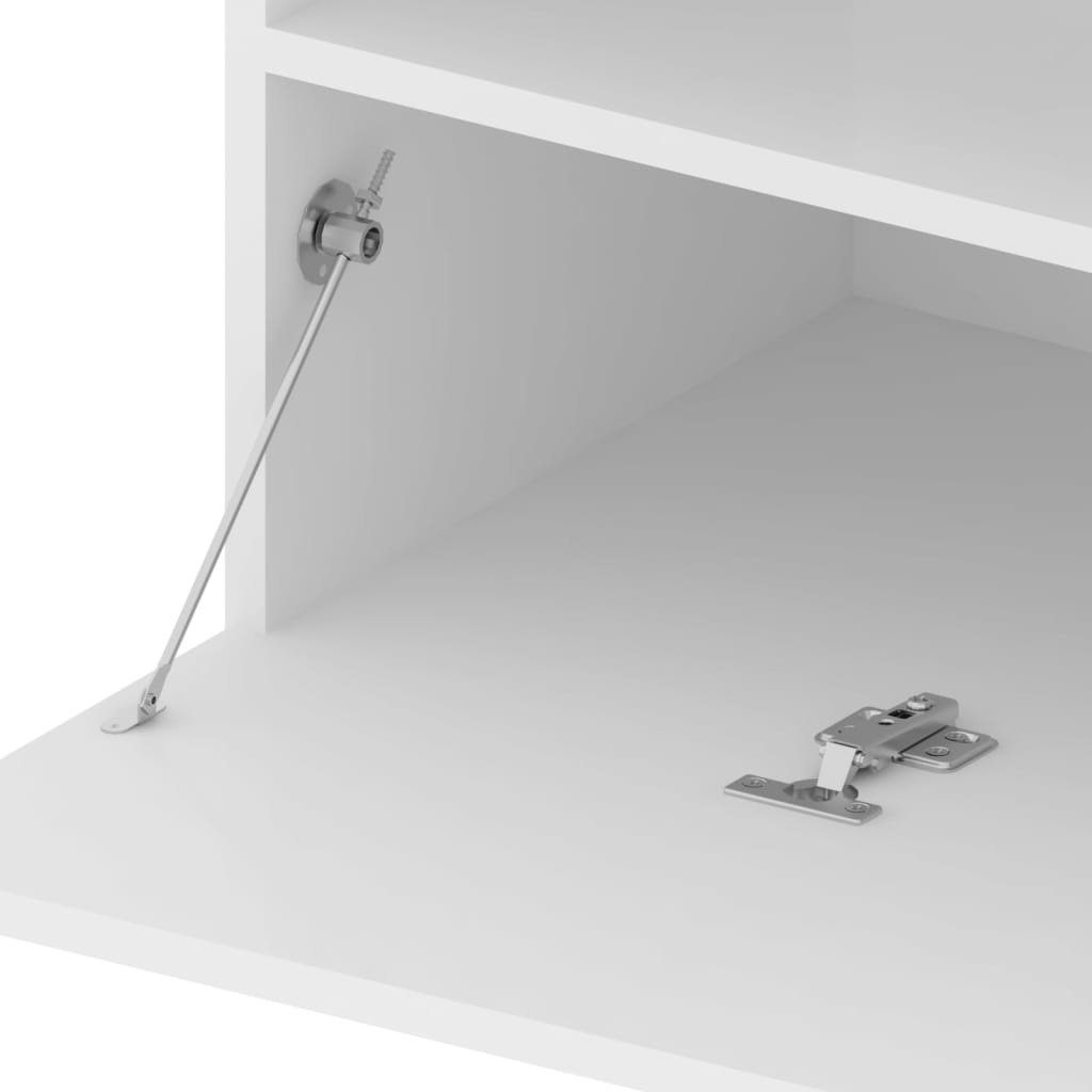 TV Cabinets 2 pcs with LED Lights White 75x35x40 cm