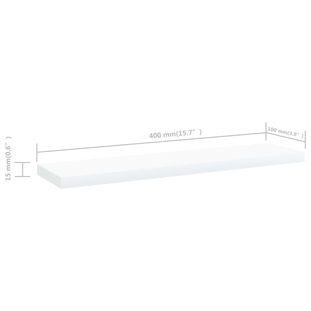 Bookshelf Boards 8 pcs White 40x10x1.5 cm Engineered Wood