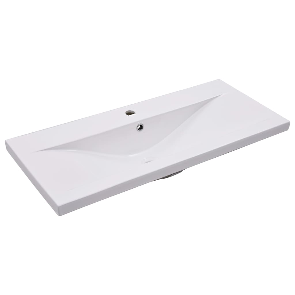 Sink Cabinet with Built-in Basin Concrete Grey Engineered Wood