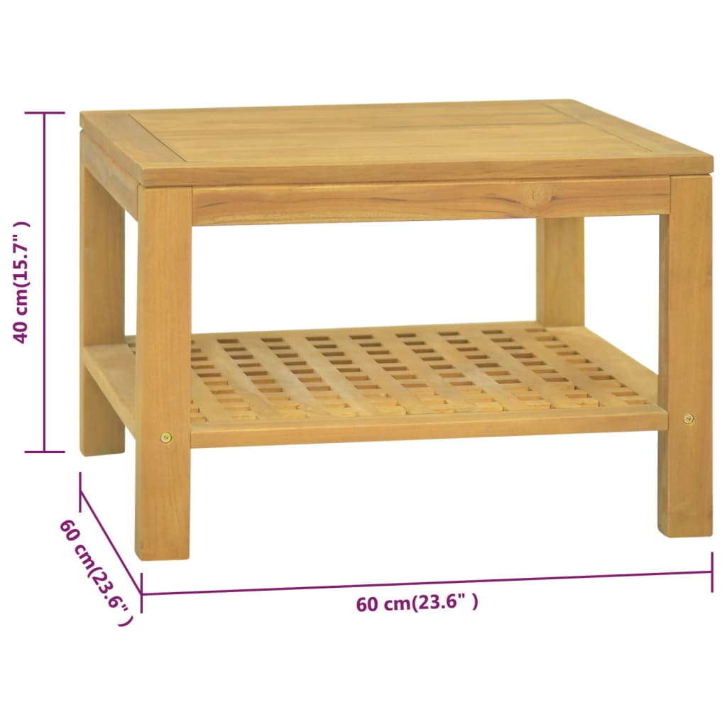 Coffee Table 60x60x40 cm Solid Wood Teak