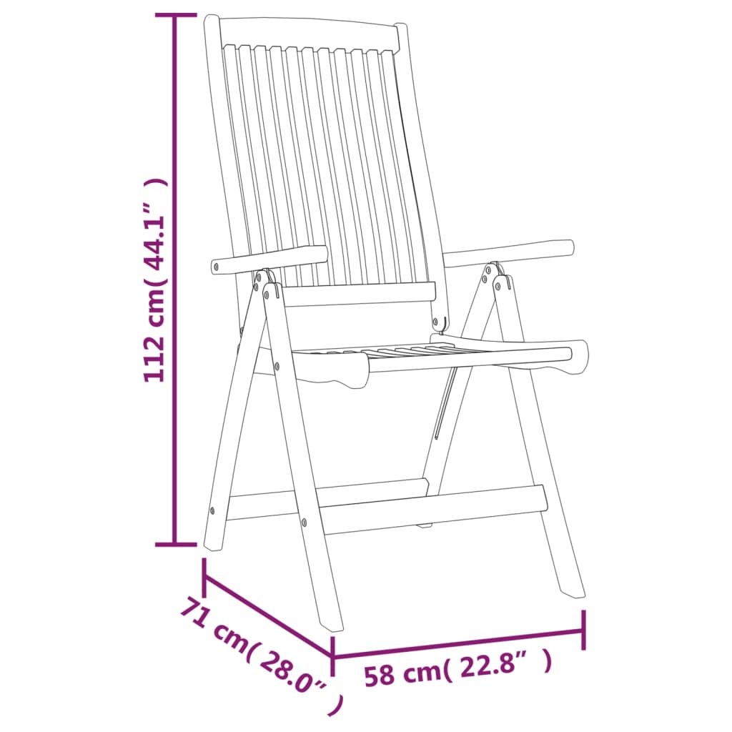 Outdoor Patio Wooden Foldable Garden Chairs Folding Wood Seat 2 4 6 8 pcs