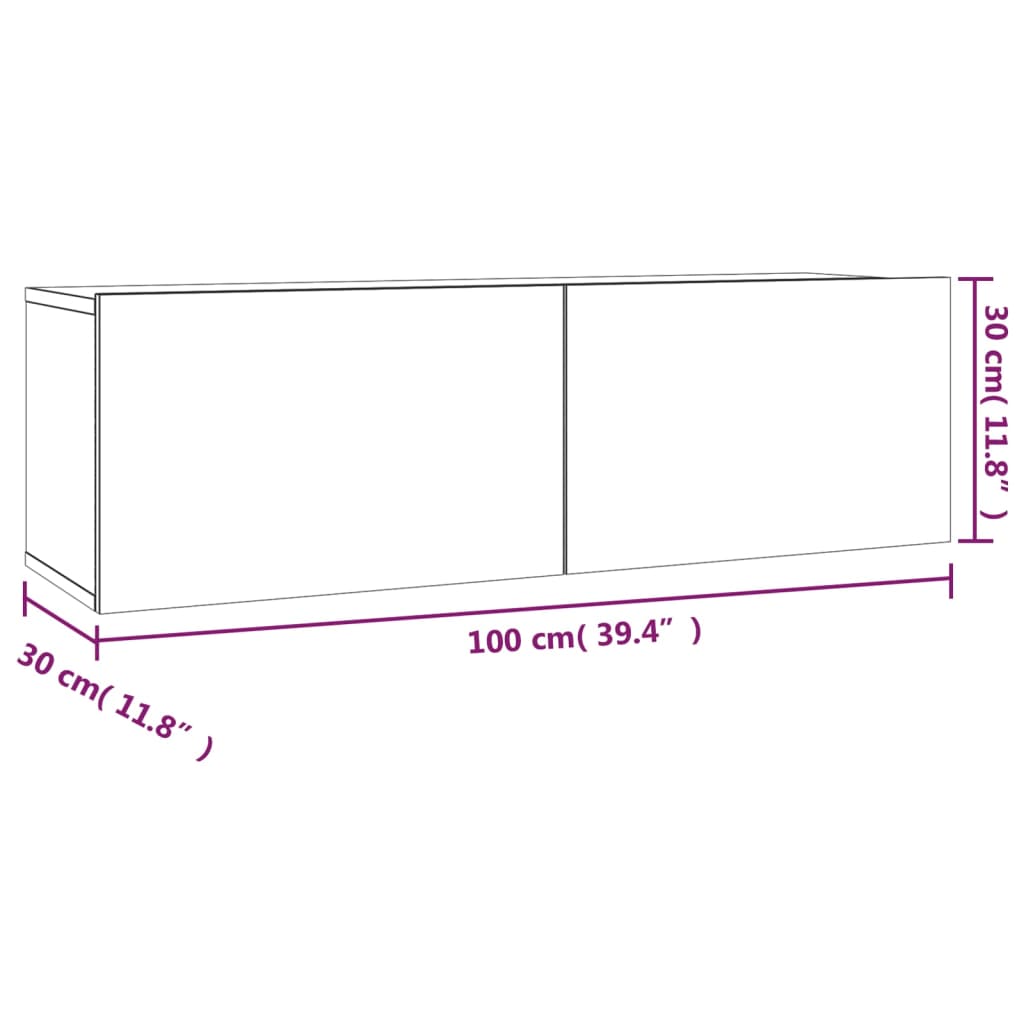 2 Piece TV Cabinet Set Grey Sonoma Engineered Wood
