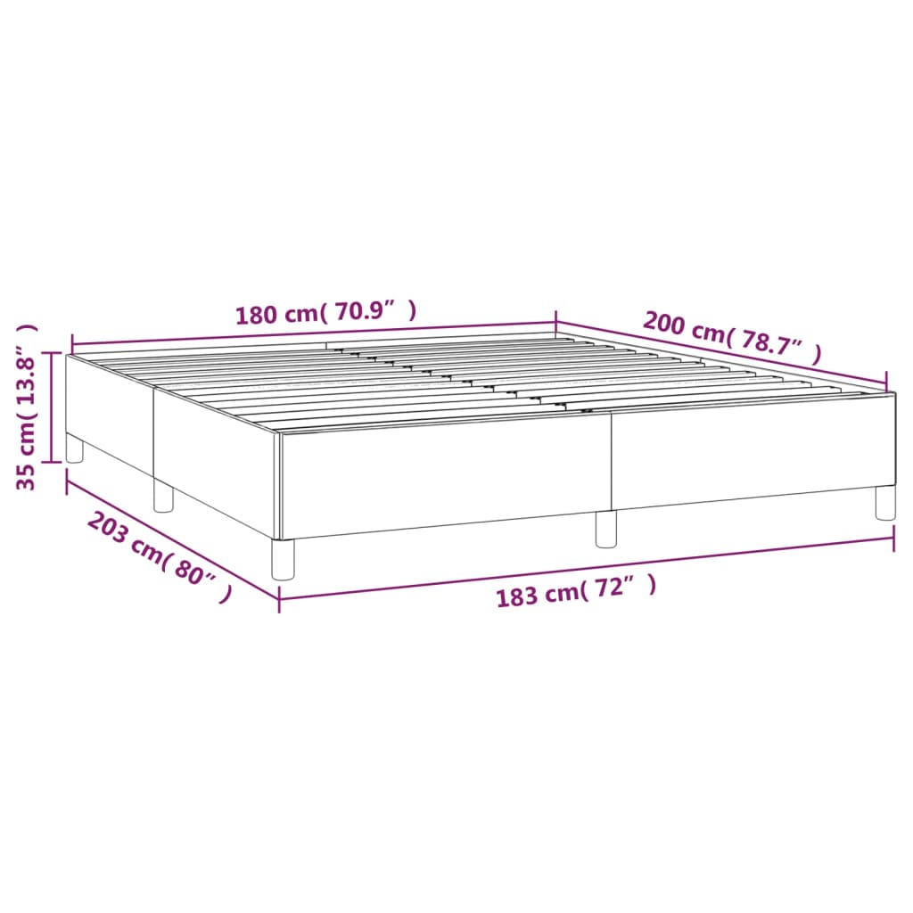 Bed Frame without Mattress Black Super King Faux Leather