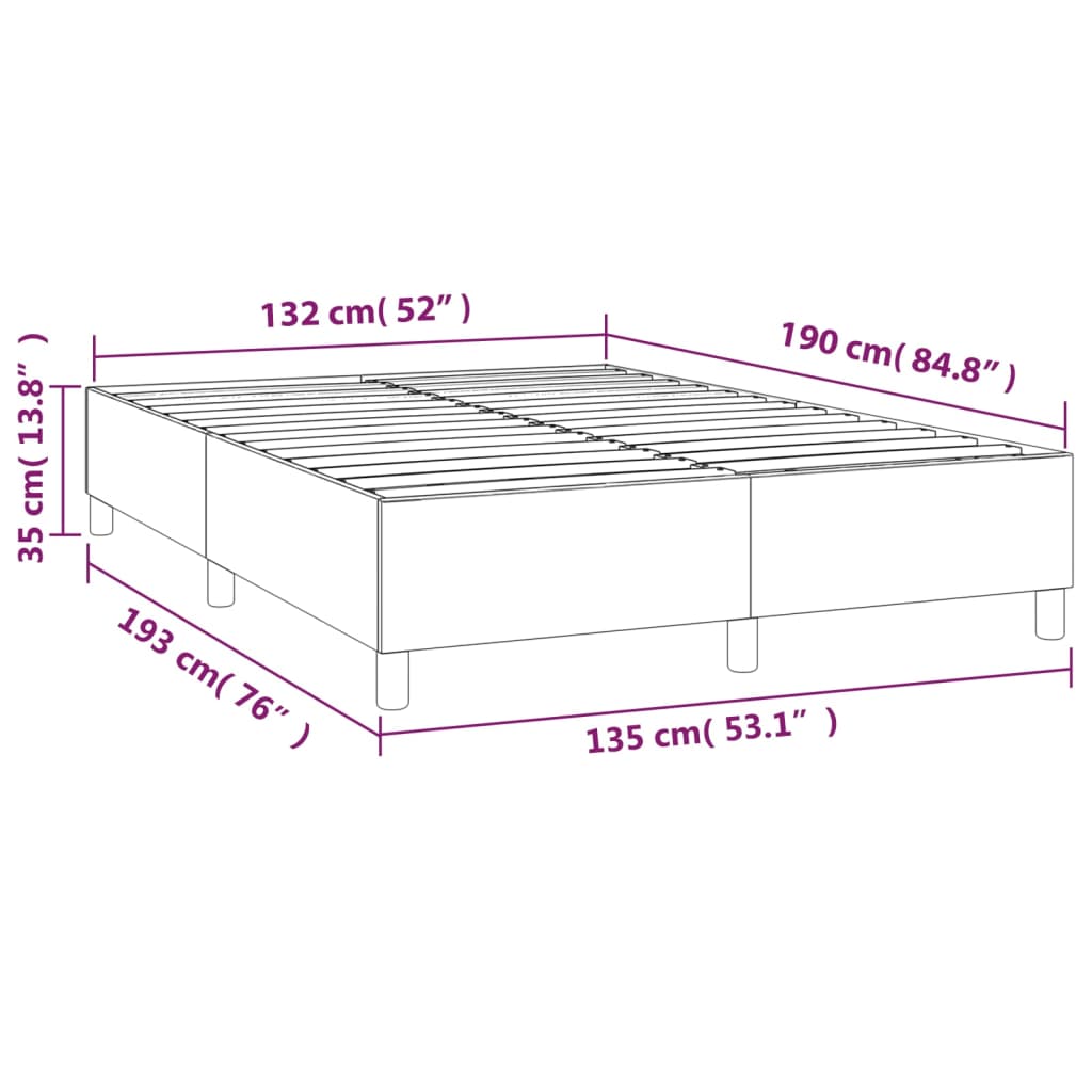 Bed Frame without Mattress Black Double Velvet (UK/IE/FI/NO only)