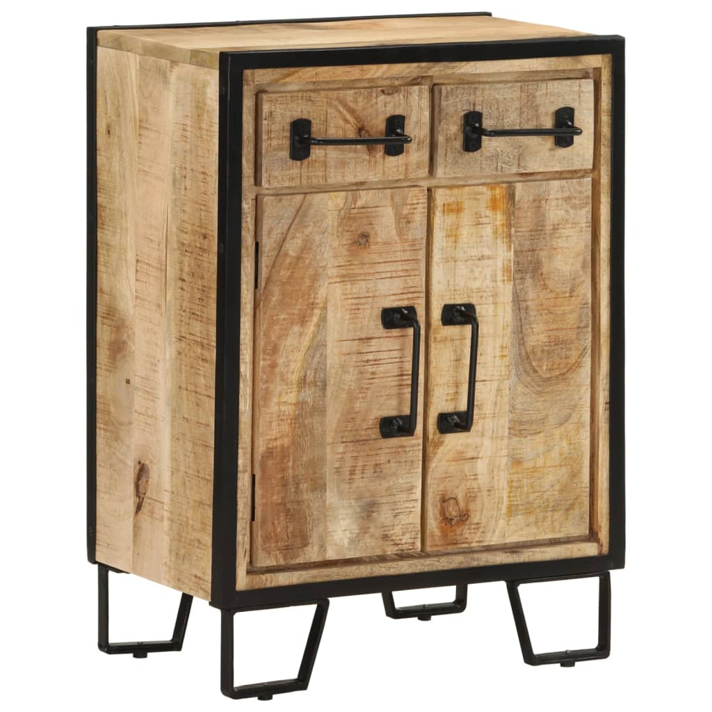 Sideboard with 2 Drawers 53x31x72 cm Solid Wood Mango and Iron