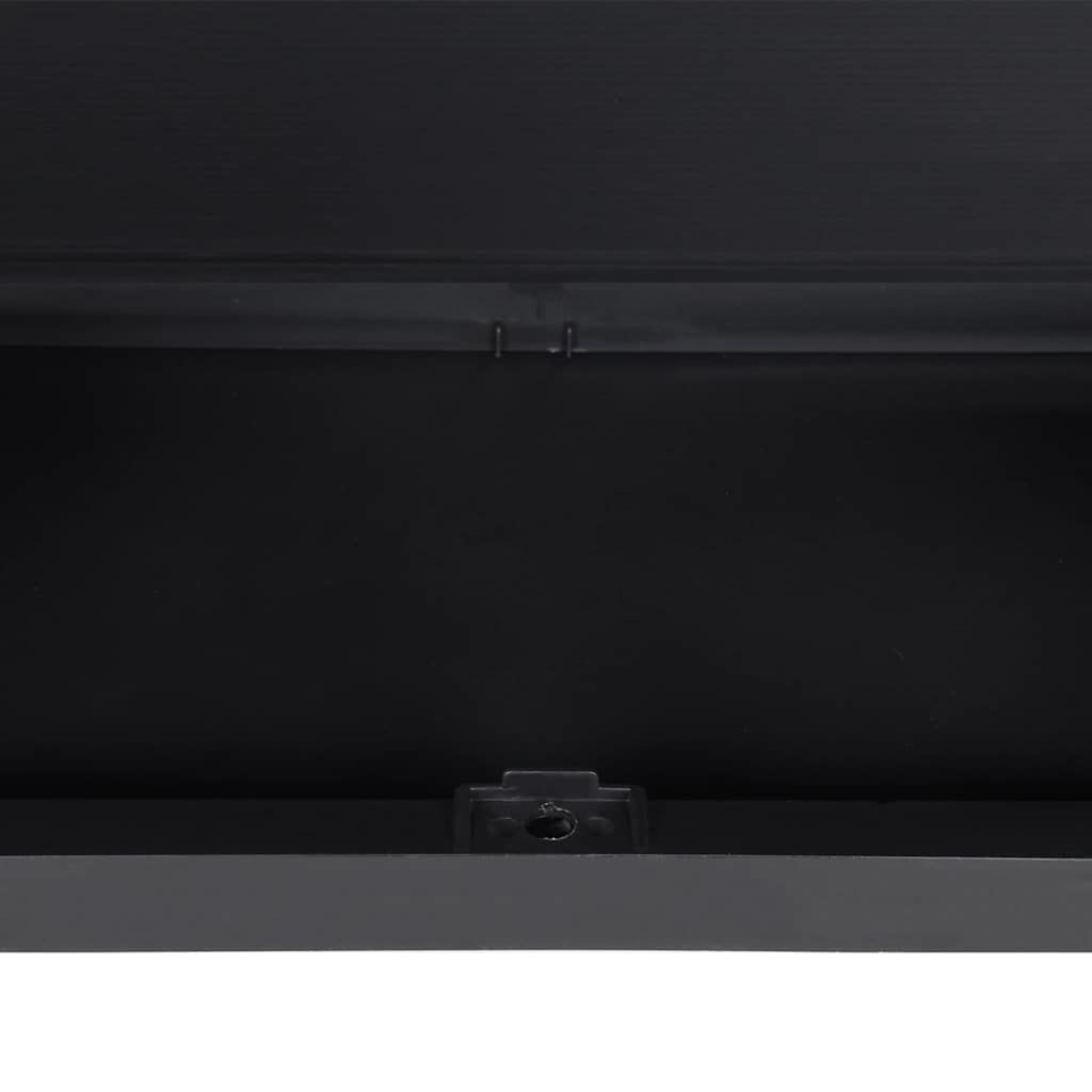 Outdoor Storage Cabinet Grey and Black 97x37x85 cm PP