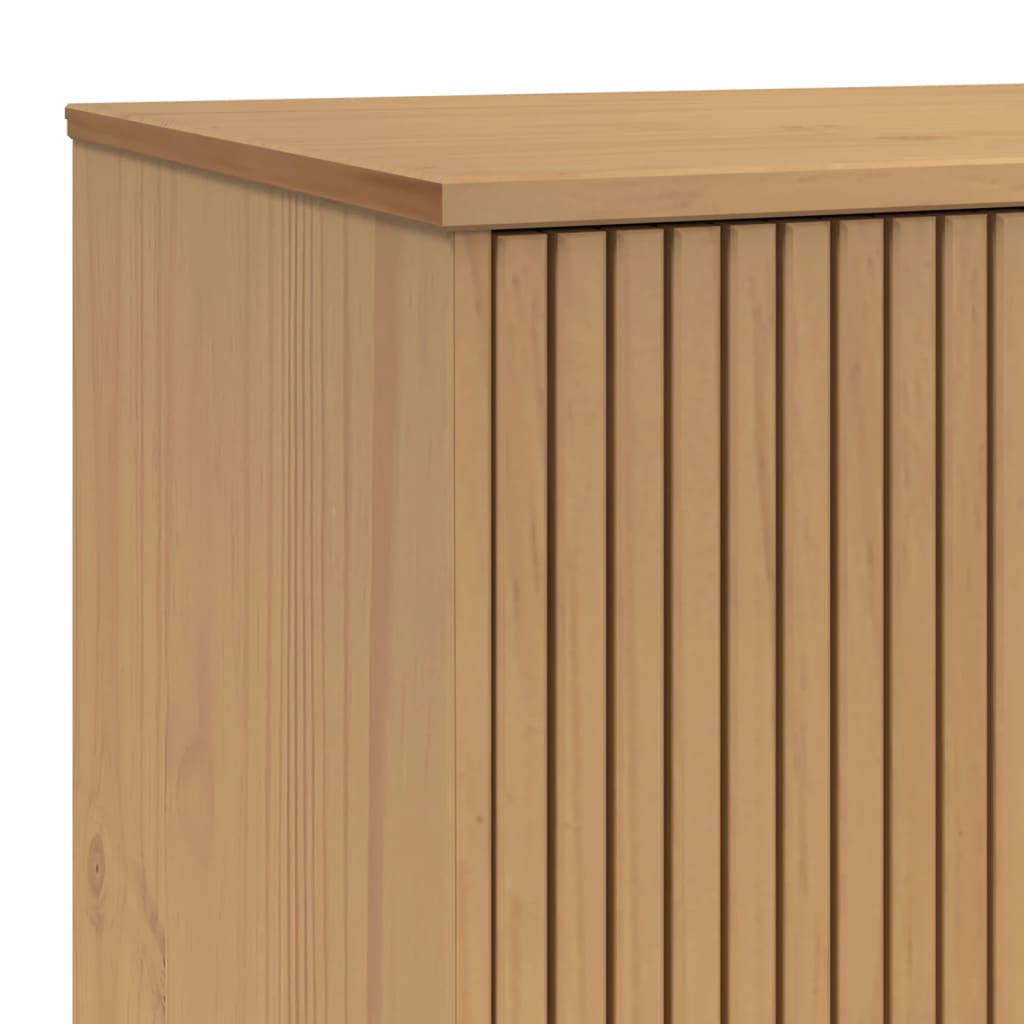 Sideboard OLDEN White and Brown 114x43x73.5cm Solid Wood Pine