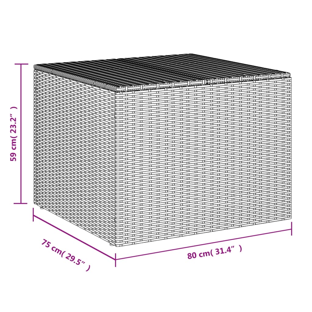 Outdoor Patio Poly Rattan Garden Storage Box Cushion Boxes Cabinet Unit Trunk