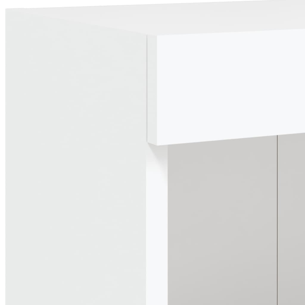 TV Cabinets with LED Lights 2 pcs White 100x30x30 cm