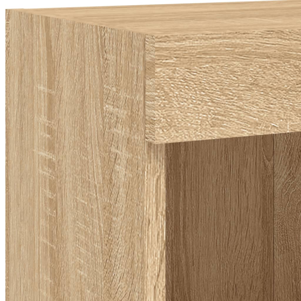 TV Cabinets with LED Lights 2 pcs Sonoma Oak 100x30x30 cm