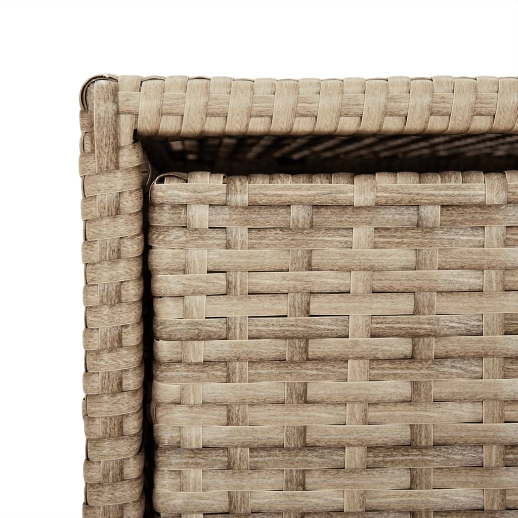 Outdoor Patio Poly Rattan Garden Storage Cabinet Unit With 3 Drawers