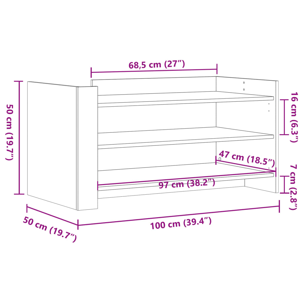 Coffee Table Black 100x50x50 cm Engineered Wood