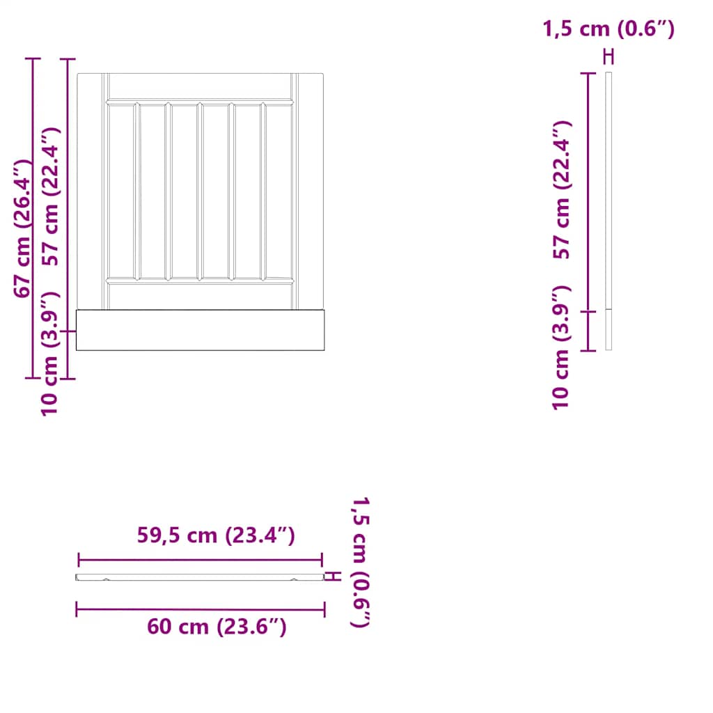 Dishwasher Panel Lucca Sonoma Oak Engineered Wood