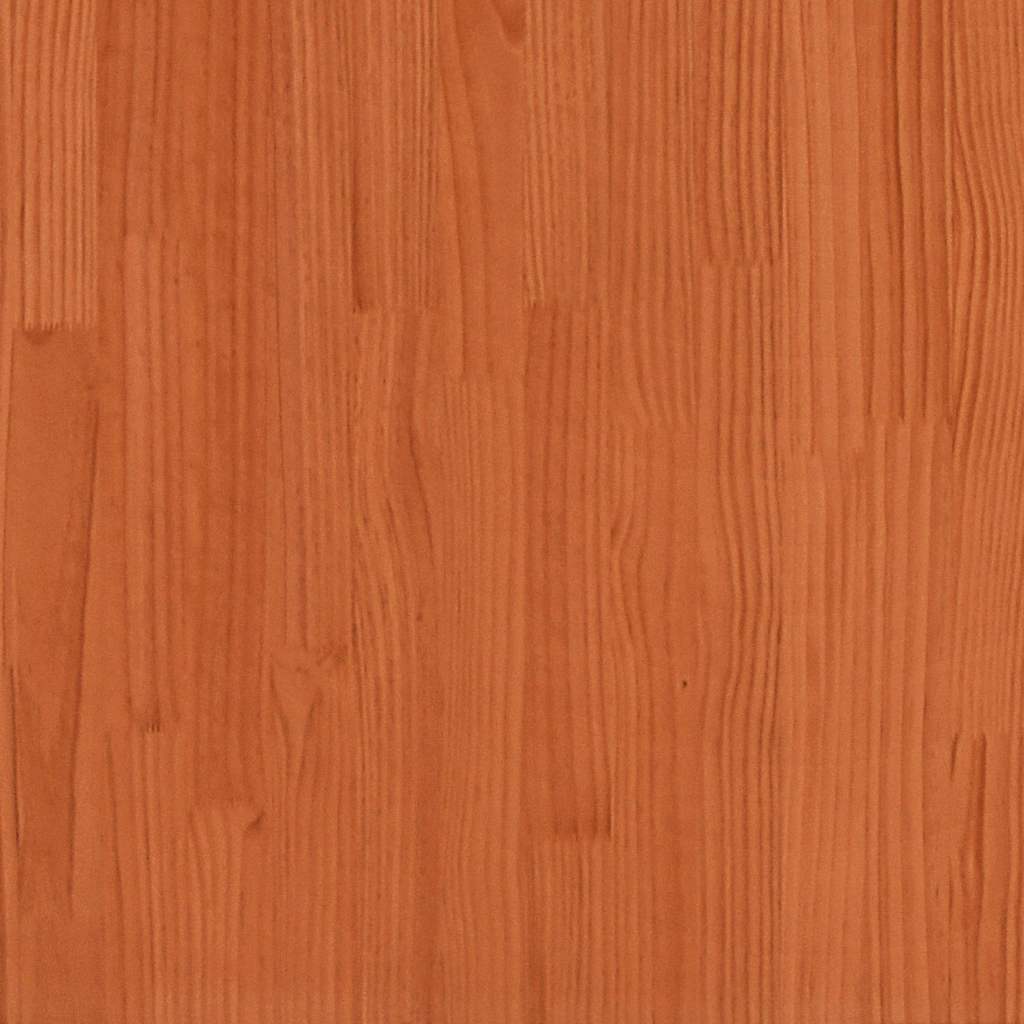 Bookcase Bed without Mattress Wax Brown 140x200 cm Solid Wood