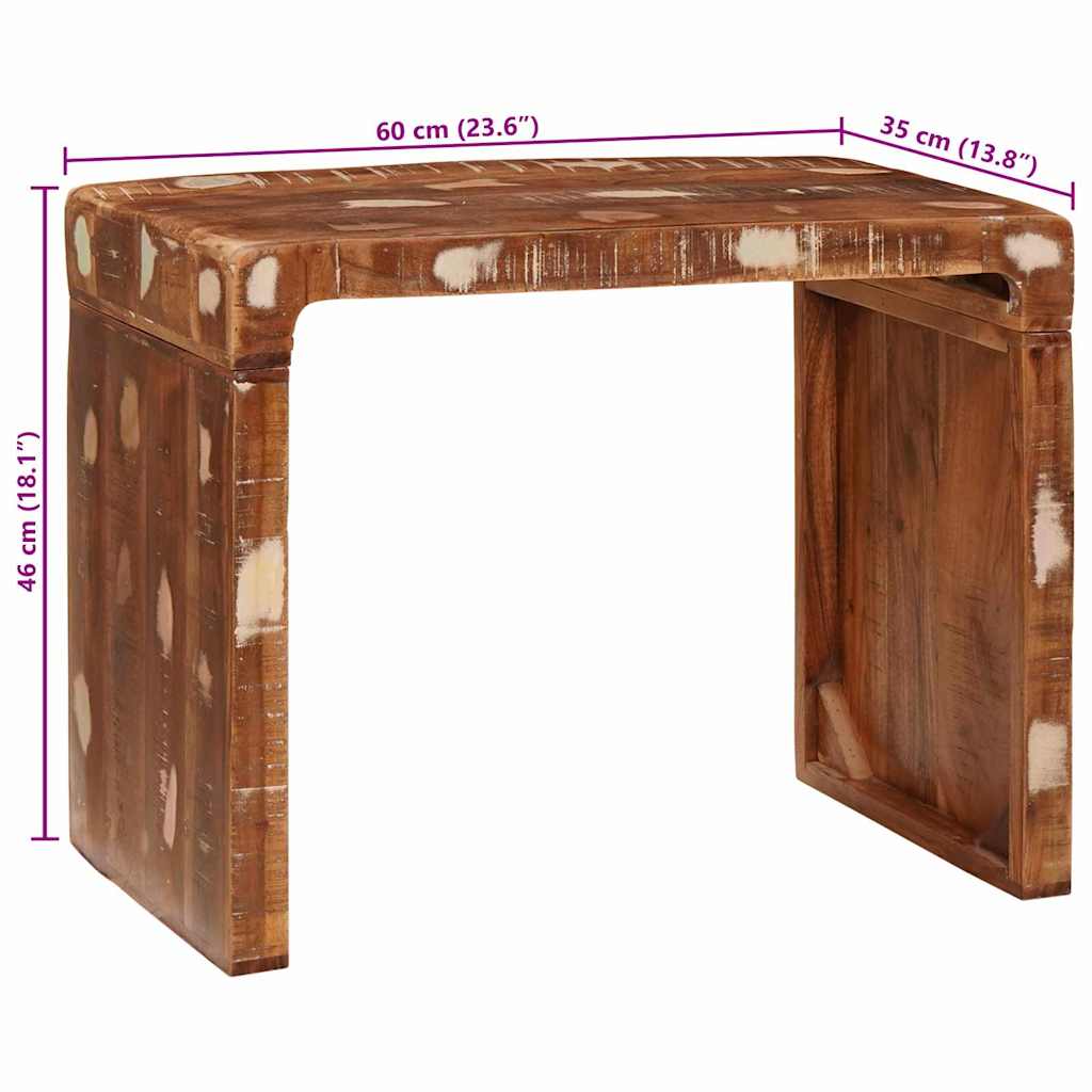 End Table 60 x 35 x 45 cm Solid reclaimed wood