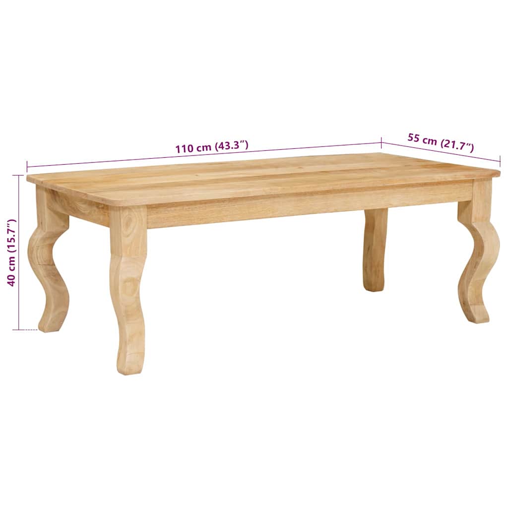 Coffee Table Brown 100 x 55 x 40 cm Solid mango wood