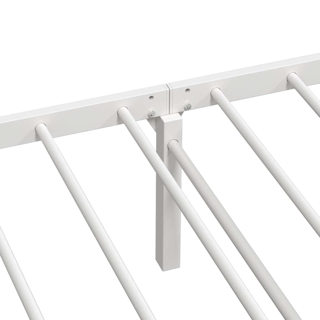 Bed Frame without Mattress Foldable White 100x200 cm Steel