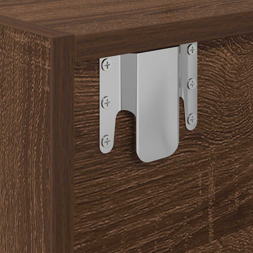 TV Cabinet Brown Oak 60x31x25.5 cm Engineered Wood