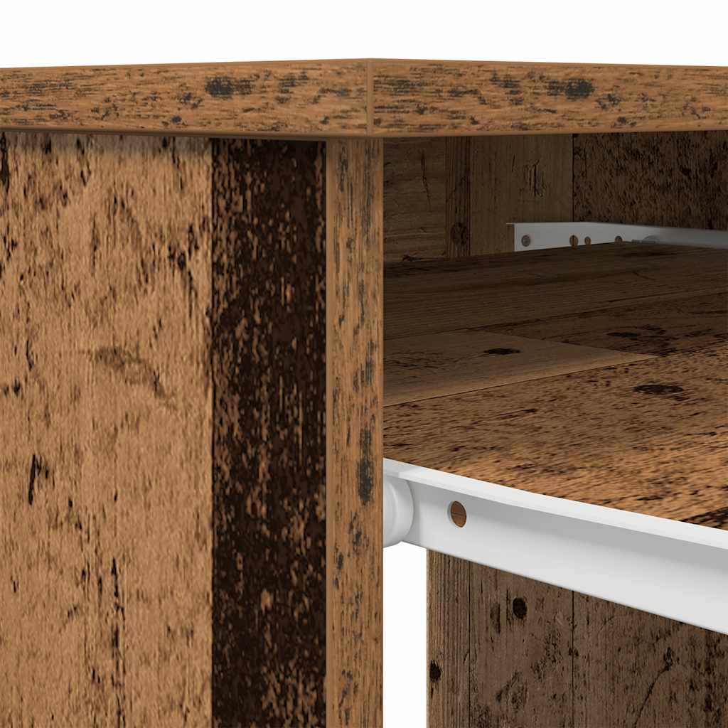 Modern Wooden Home Office Gaming Computer Desk Table With Keyboard Shelf Storage