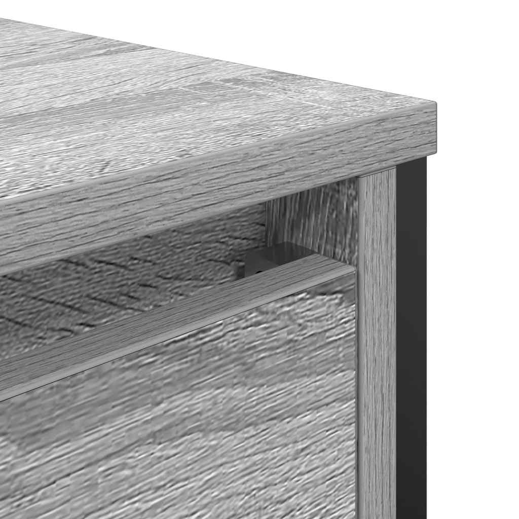 Bathroom Basin Cabinet with Drawers Grey Sonoma 60x34.5x60 cm