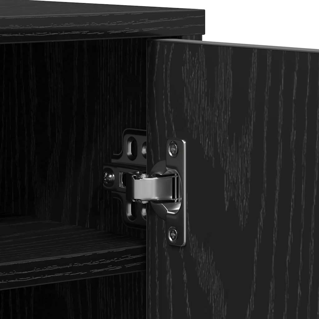 Shoe Cabinets 2 pcs Black Oak 32x35x70 cm Engineered Wood