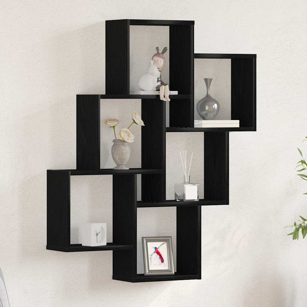 Wall Cube Shelf 78X15X93 Cm Engineered Wood