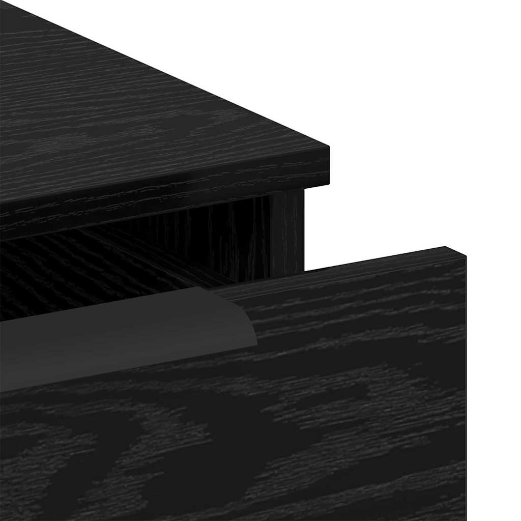 Modern Wooden Home Office Computer Desk Table With 2 Drawers Storage Cupboards