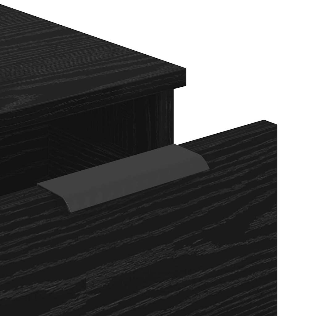 Sideboard 3 pcs Black oak 60 x 30 x 70 cm Engineered wood