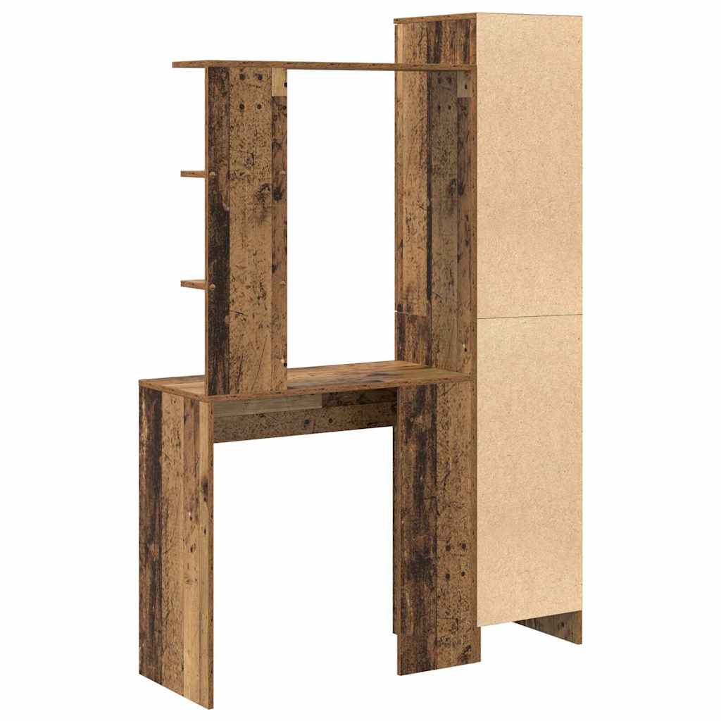 Desk with Storage Old Wood Engineered Wood