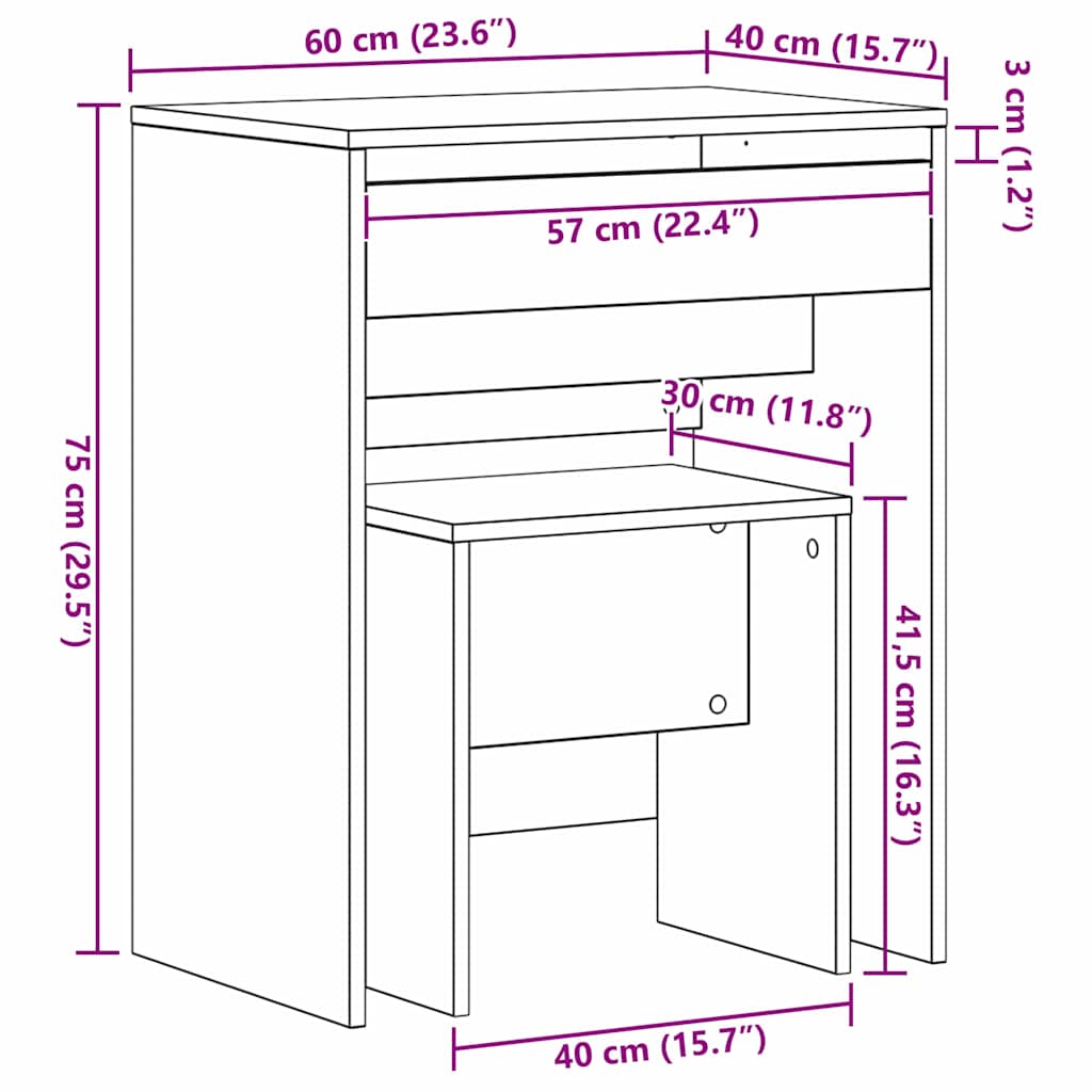 Modern Wooden Dressing Table Makeup Vanity Table With Lift Up Mirror Storage