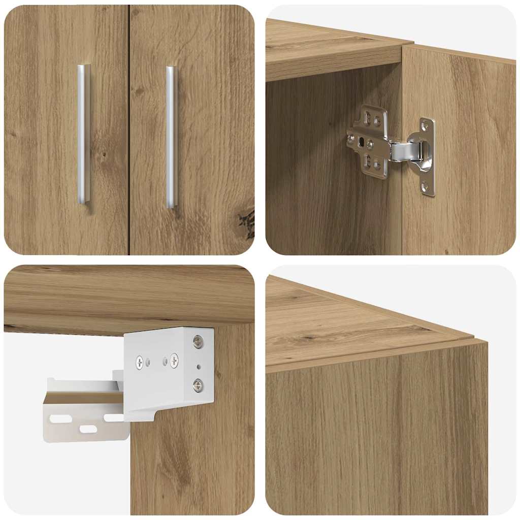 Storage Cabinet Artisan Oak 70x42.5x225 cm Engineered Wood