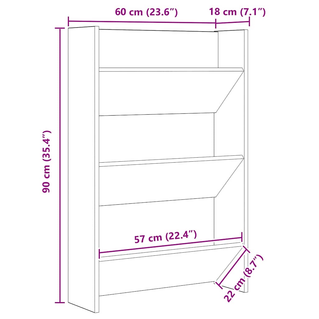 Wall Shoe Cabinets with Shelf Other Old wood Engineered wood