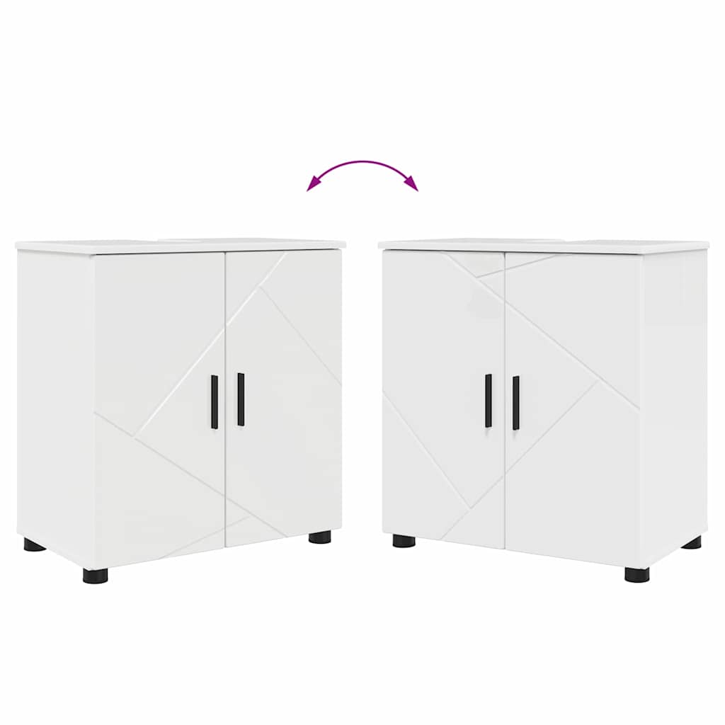 Bathroom Furniture Set 4 pcs High gloss white 61 x 35 x 64 cm