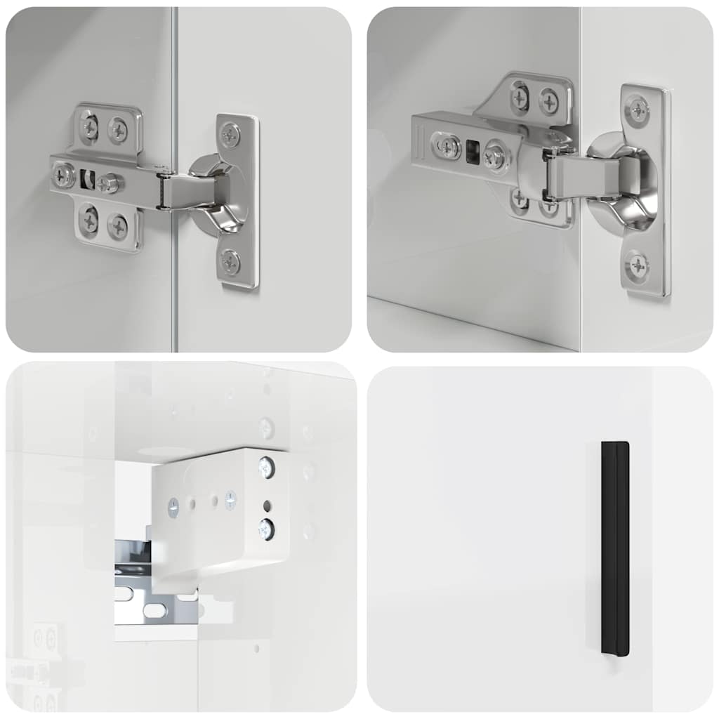 Bathroom Furniture Set 5 pcs High gloss white 61 x 35 x 64 cm