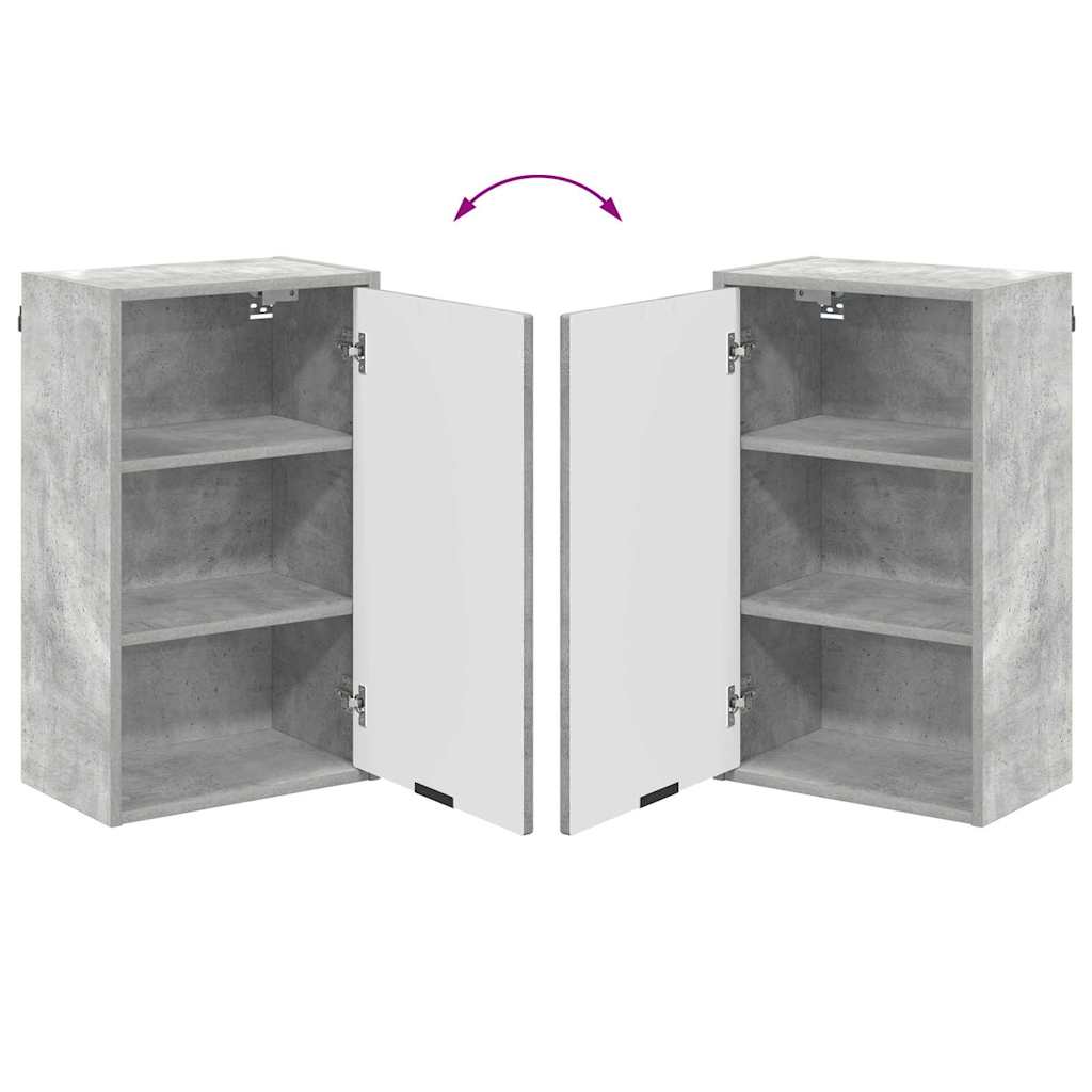 Bathroom Furniture Set Concrete Grey Engineered wood, Metal