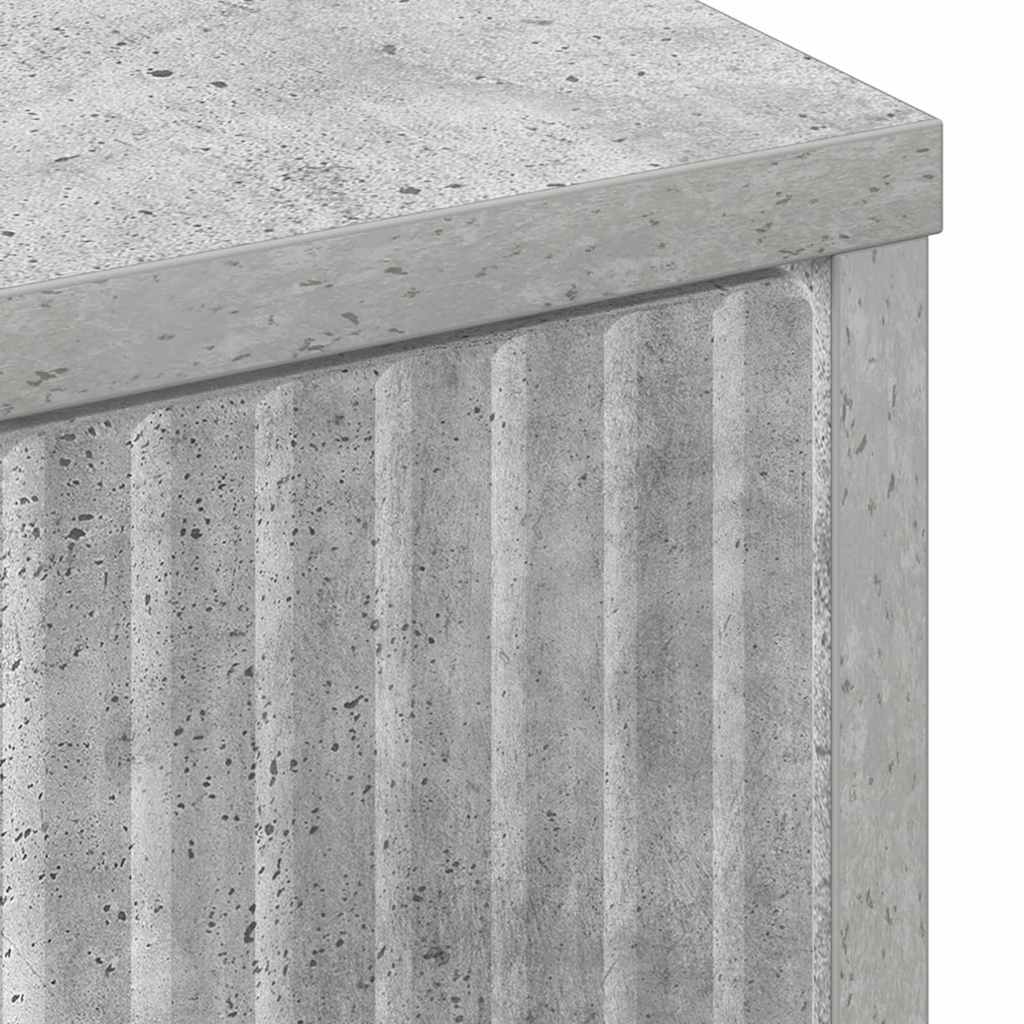 Sideboard Concrete grey 89.5 x 33 x 82 cm Engineered wood