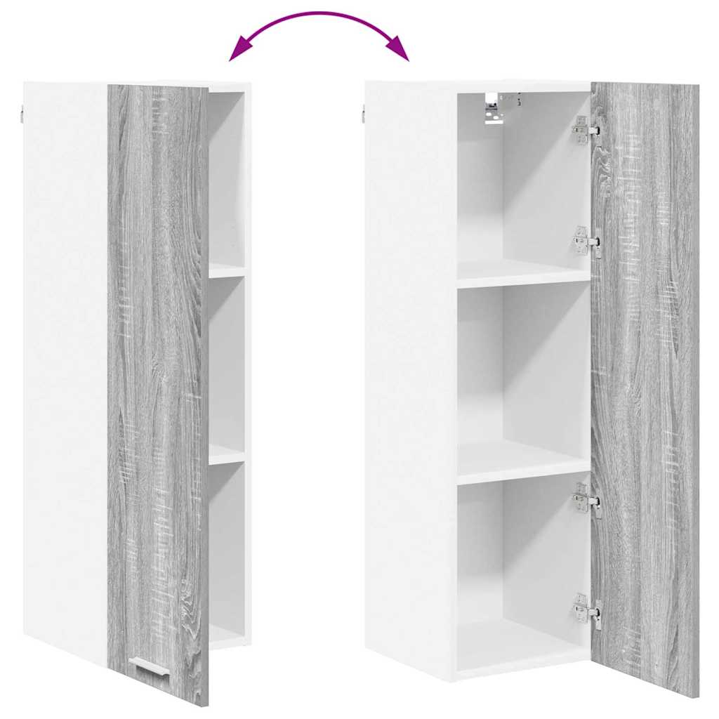 Hanging cabinet with Shelf Riga Grey Sonoma 30 x 31 x 100 cm