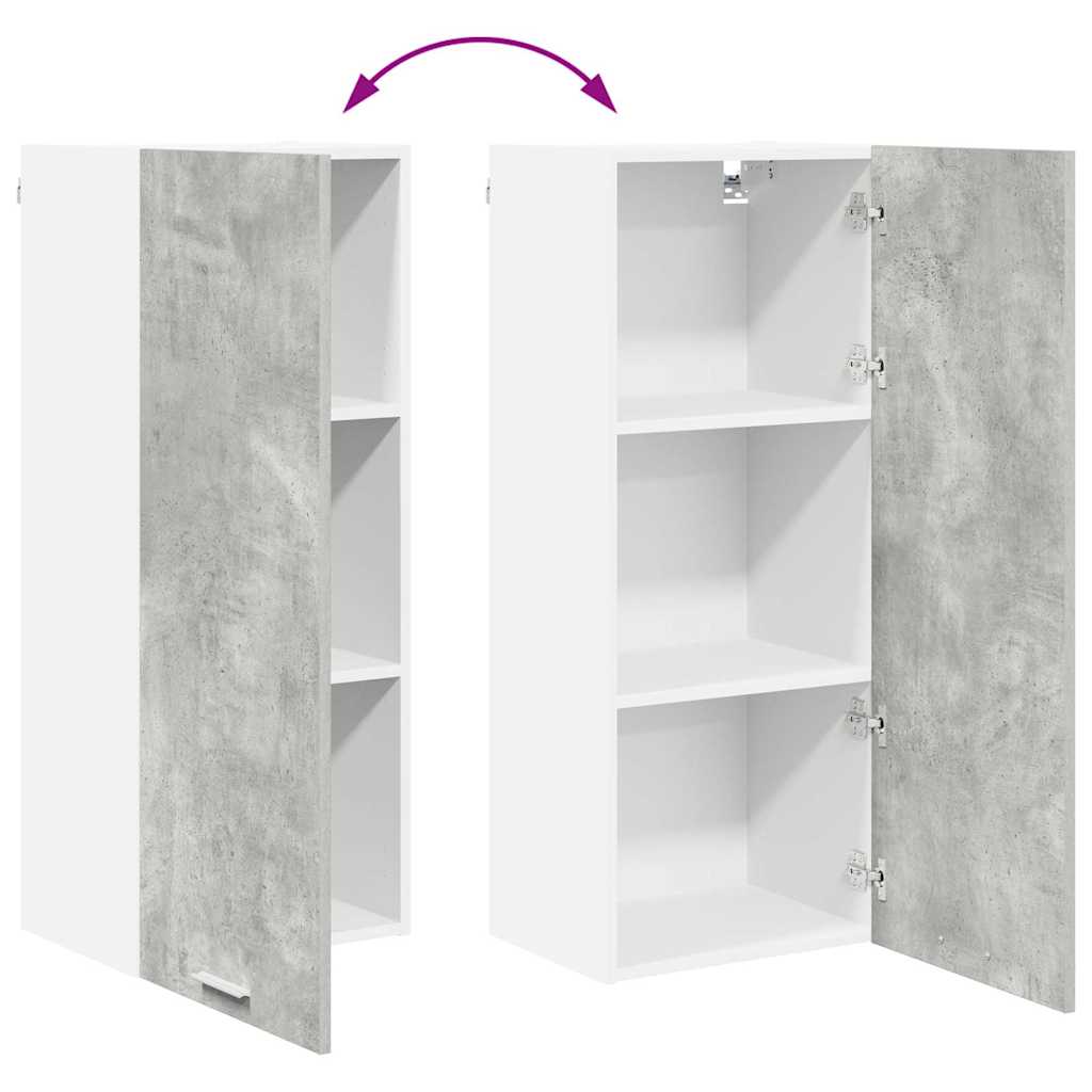 Hanging cabinet with Shelf Riga Concrete Grey 40 x 31 x 100 cm